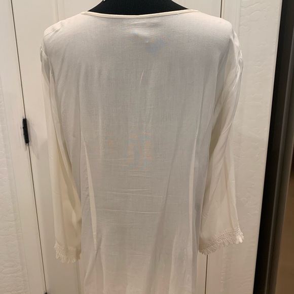 Boho Style & Co off white blouse 🌸S: XL - Picture 4 of 5